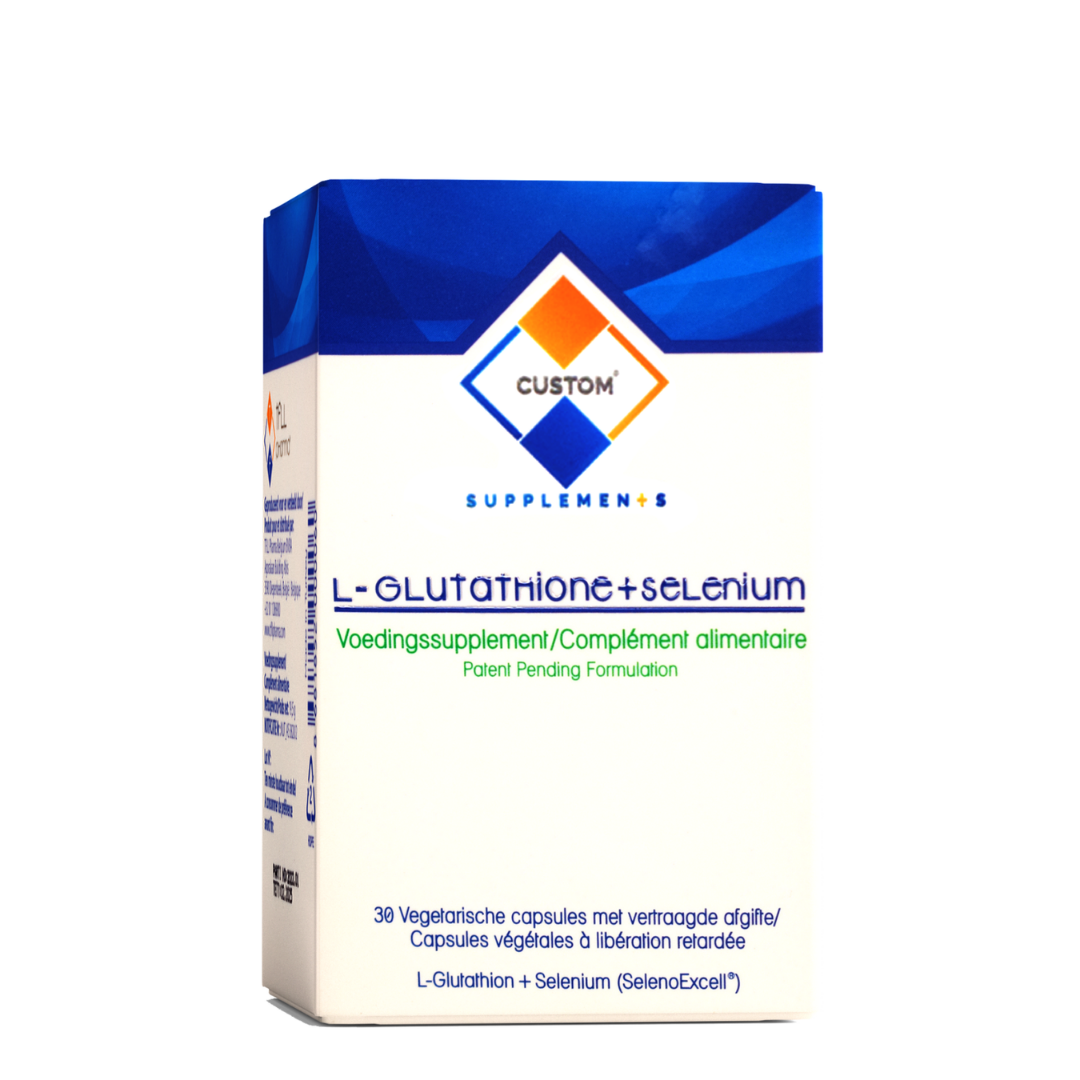 Custom Supplements® 500 mg L-Glutathione+10 mcg Selenium Enterische Capsule (30 Capsules)