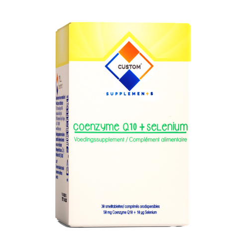 Custom Supplements® 50 mg Coenzym Q10+10 mcg Sélénium Comprimés Orodispersibles (30 Comprimés)