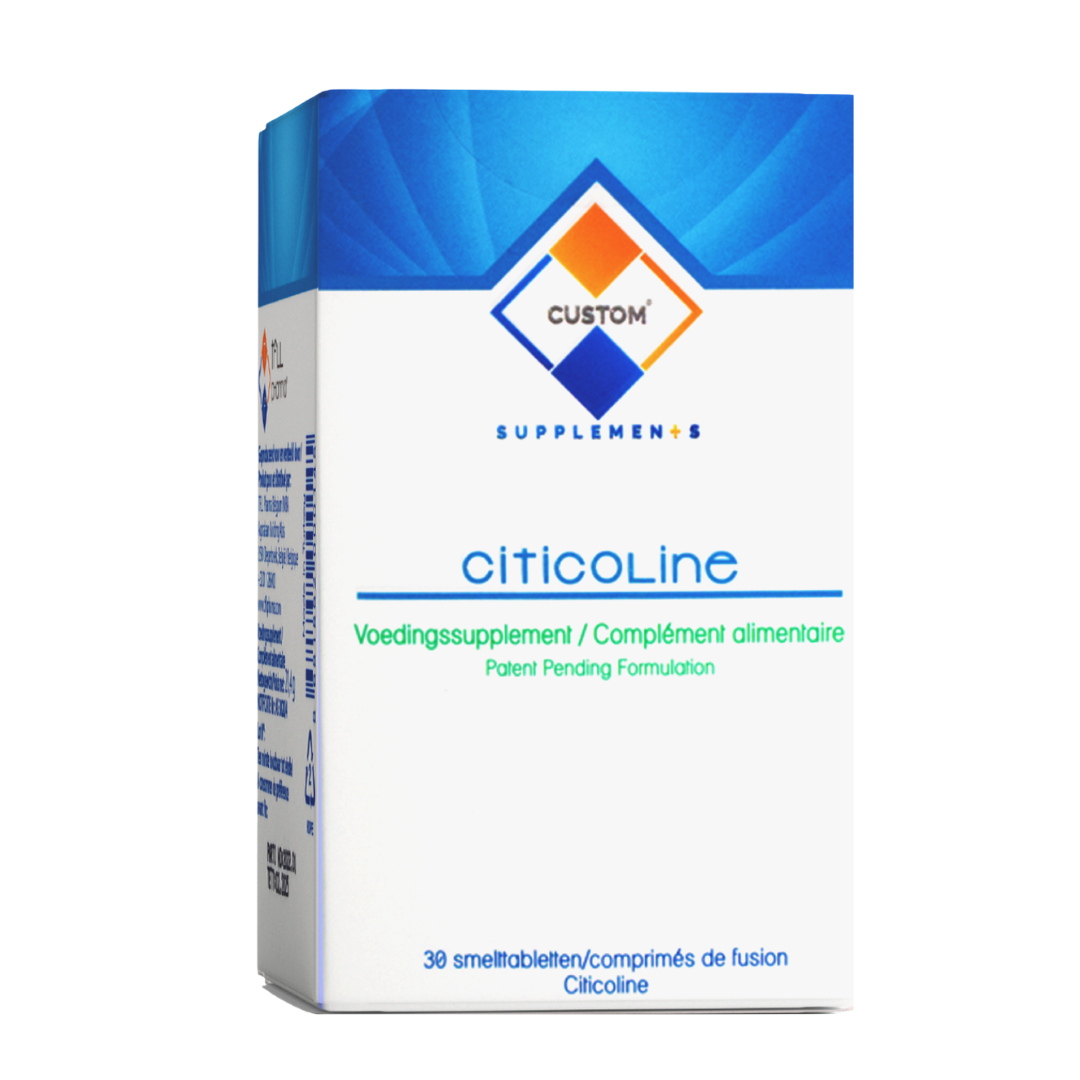 Custom Supplements® 250 mg Citicoline Comprime De Fusion Orale (30 Comprimés)